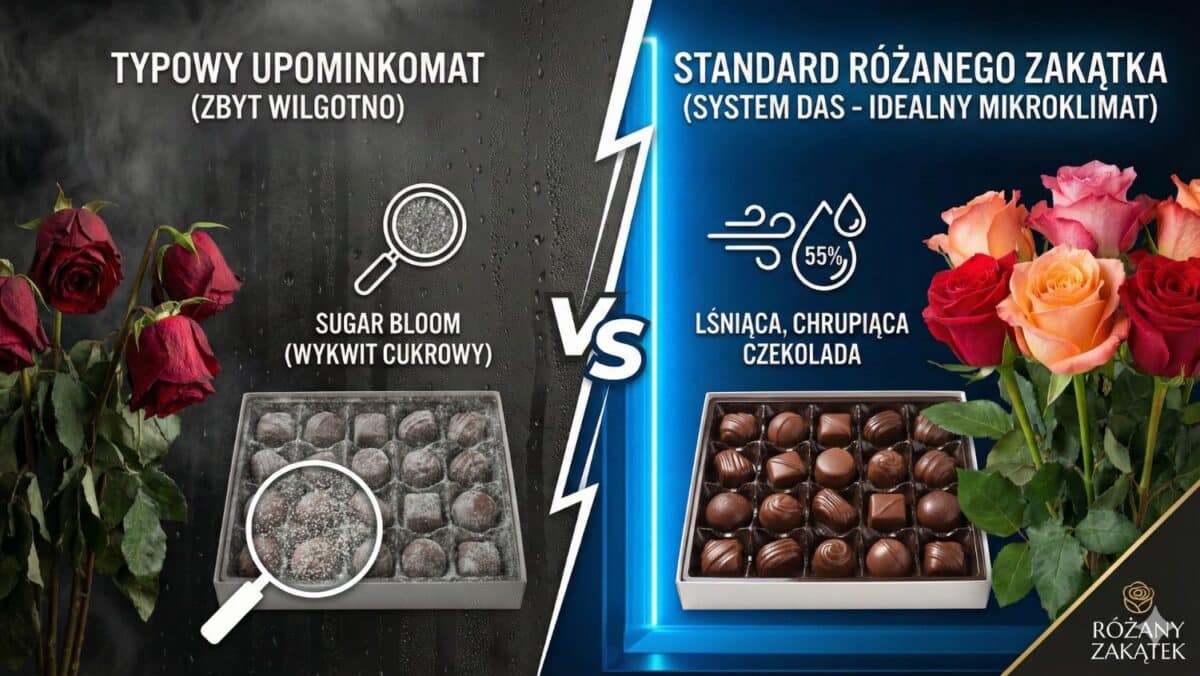Biały nalot na czekoladzie z upominkomatu? To nie „starość”, to błąd, który niszczy smak prezentu